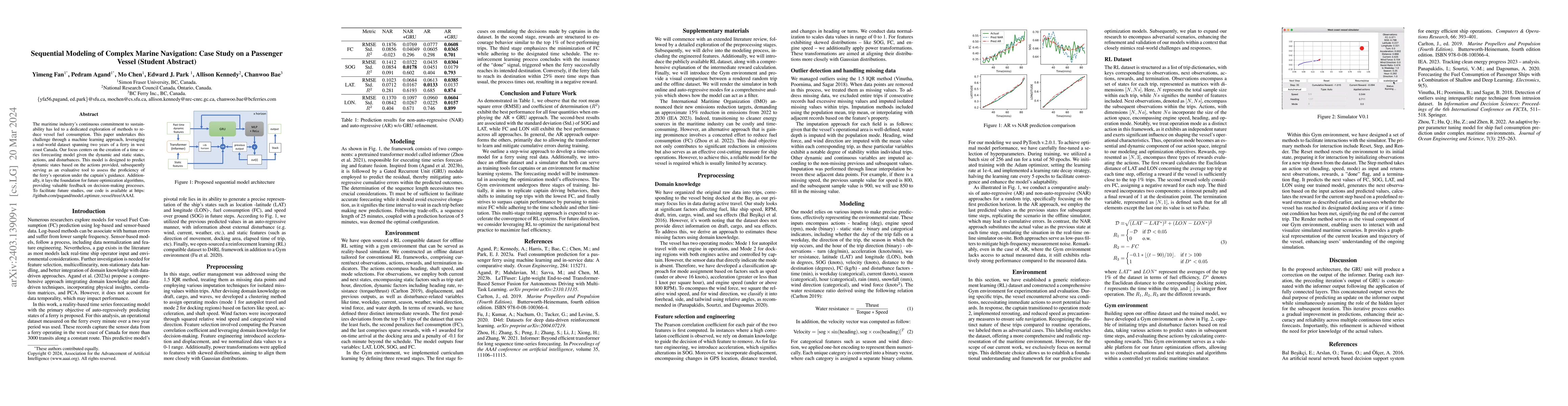 Thumbnail for Sequential Modeling of Complex Marine Navigation: Case Study on a
  Passenger Vessel (Student Abstract)