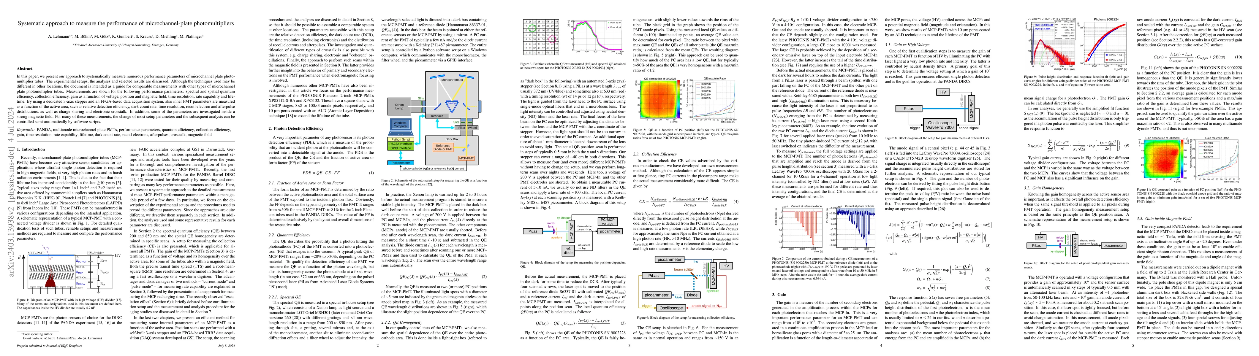Thumbnail for Systematic approach to measure the performance of microchannel-plate
  photomultipliers