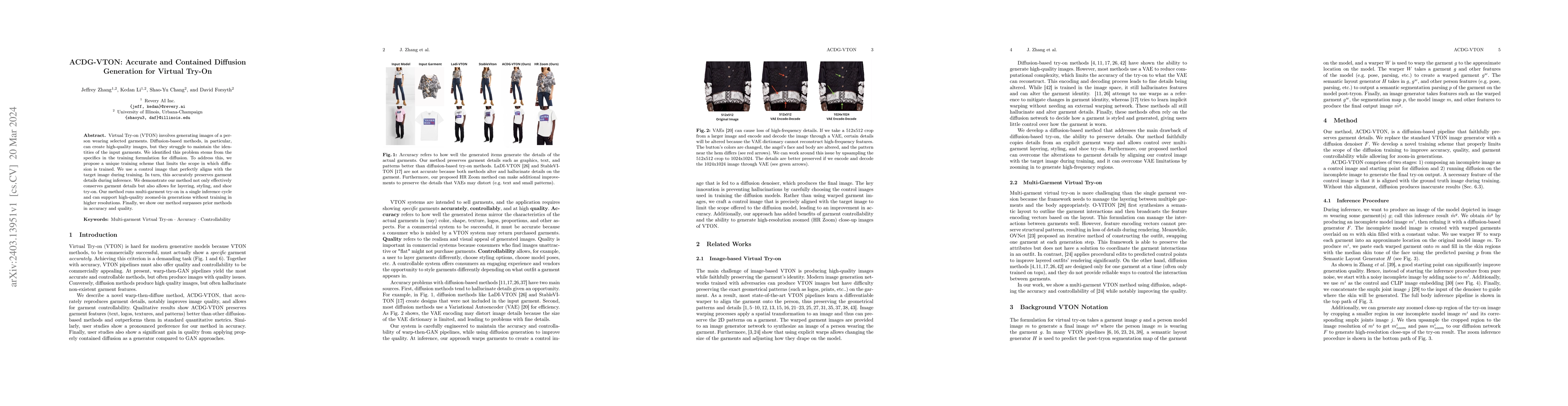 Thumbnail for ACDG-VTON: Accurate and Contained Diffusion Generation for Virtual
  Try-On