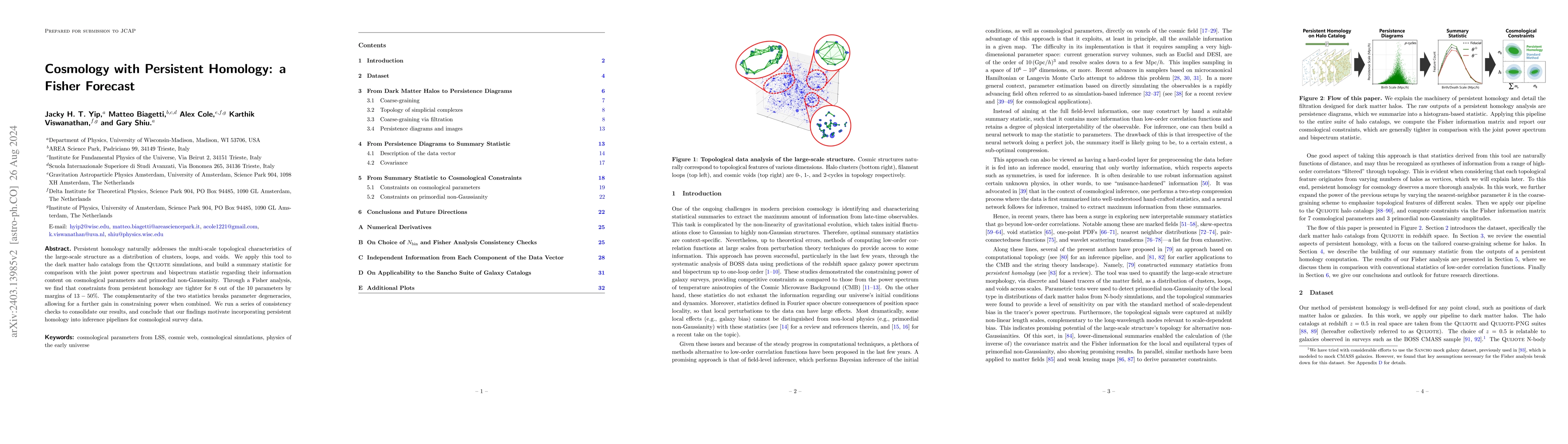 Thumbnail for Cosmology with Persistent Homology: a Fisher Forecast
