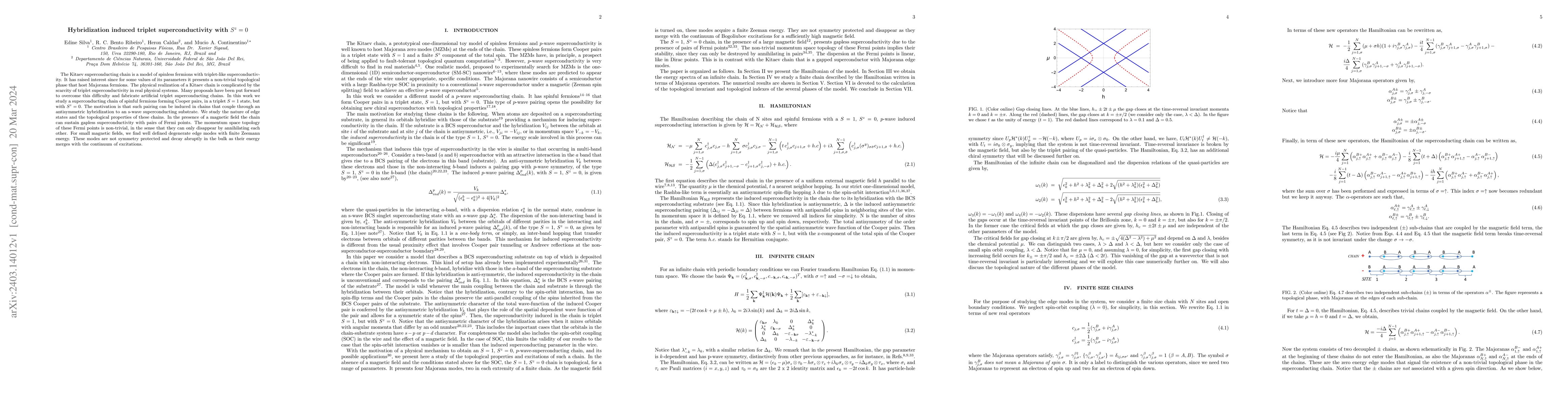 Thumbnail for Hybridization induced triplet superconductivity with $S^z=0$