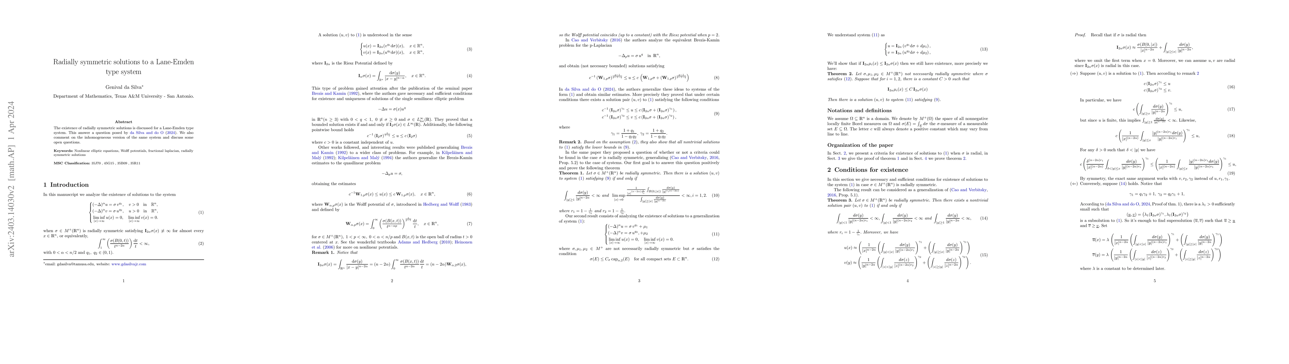 Thumbnail for Radially symmetric solutions to a Lane-Emden type system