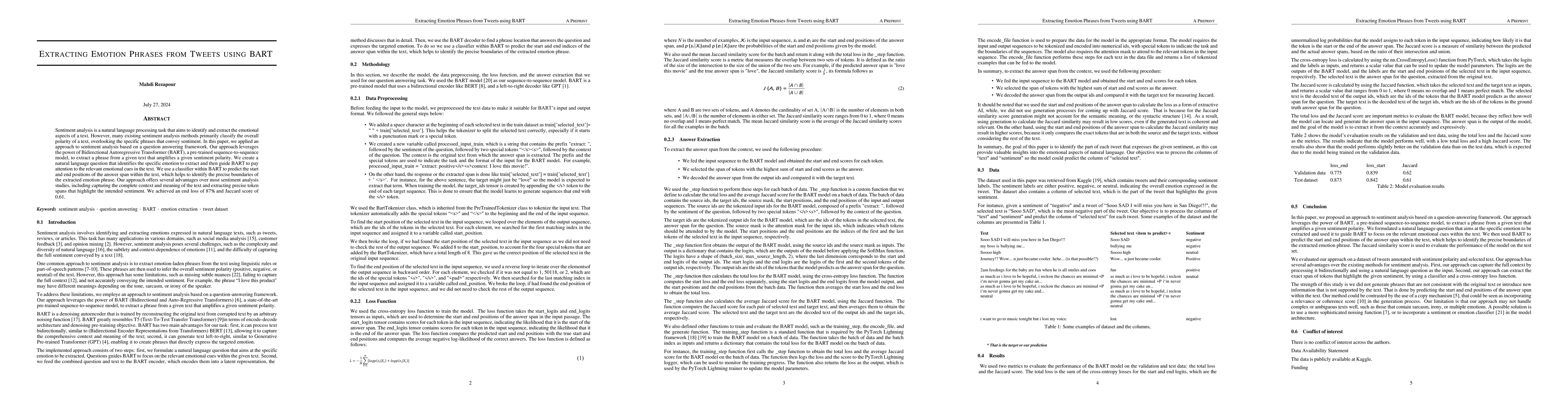 Thumbnail for Extracting Emotion Phrases from Tweets using BART