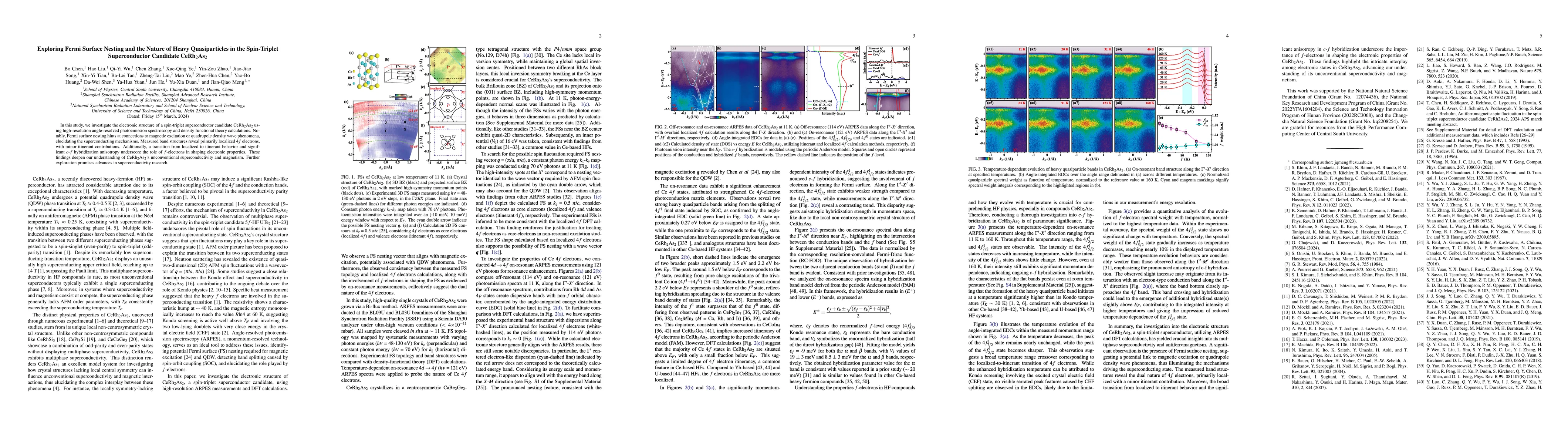 Thumbnail for Exploring Fermi Surface Nesting and the Nature of Heavy Quasiparticles
  in the Spin-Triplet Superconductor Candidate CeRh$_2$As$_2$