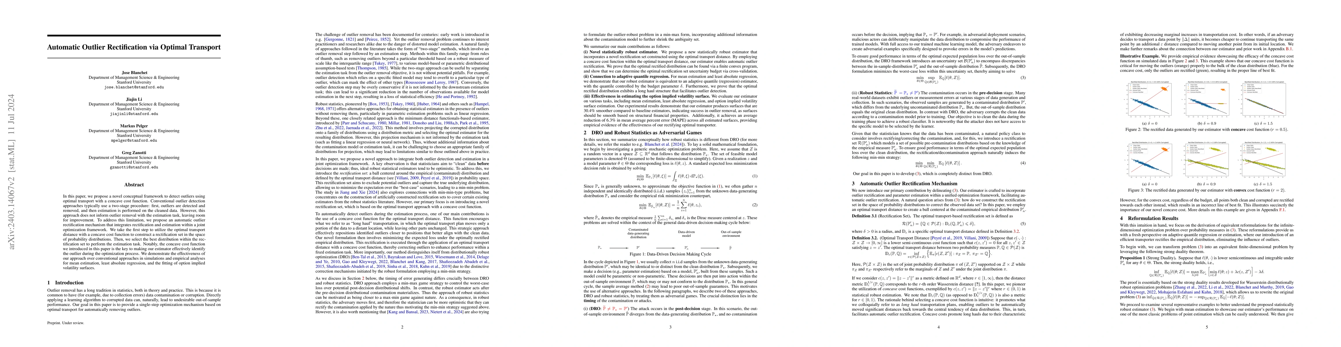 Thumbnail for Automatic Outlier Rectification via Optimal Transport