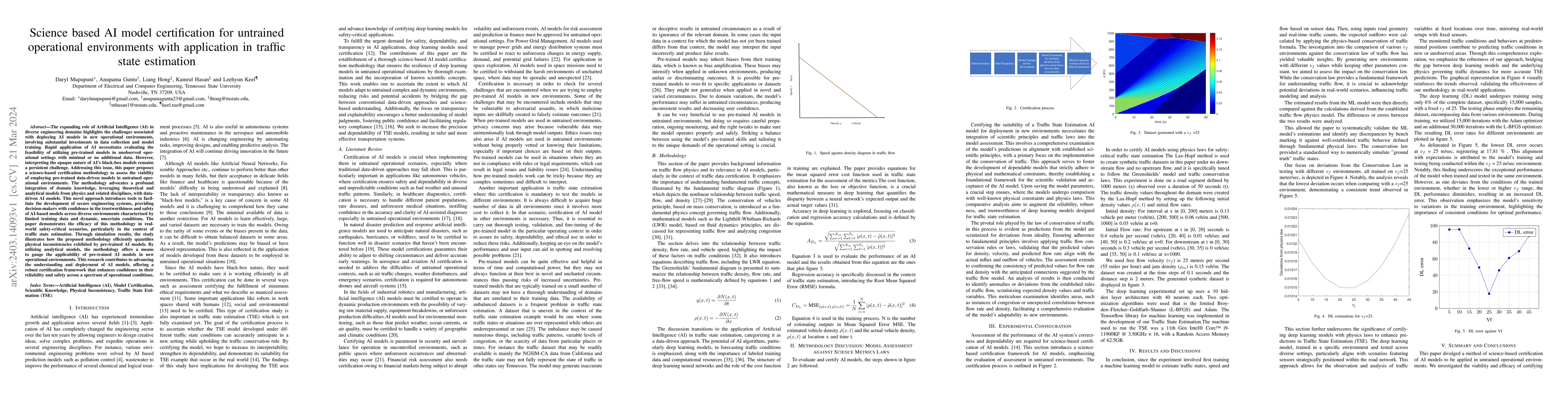 Thumbnail for Science based AI model certification for untrained operational
  environments with application in traffic state estimation