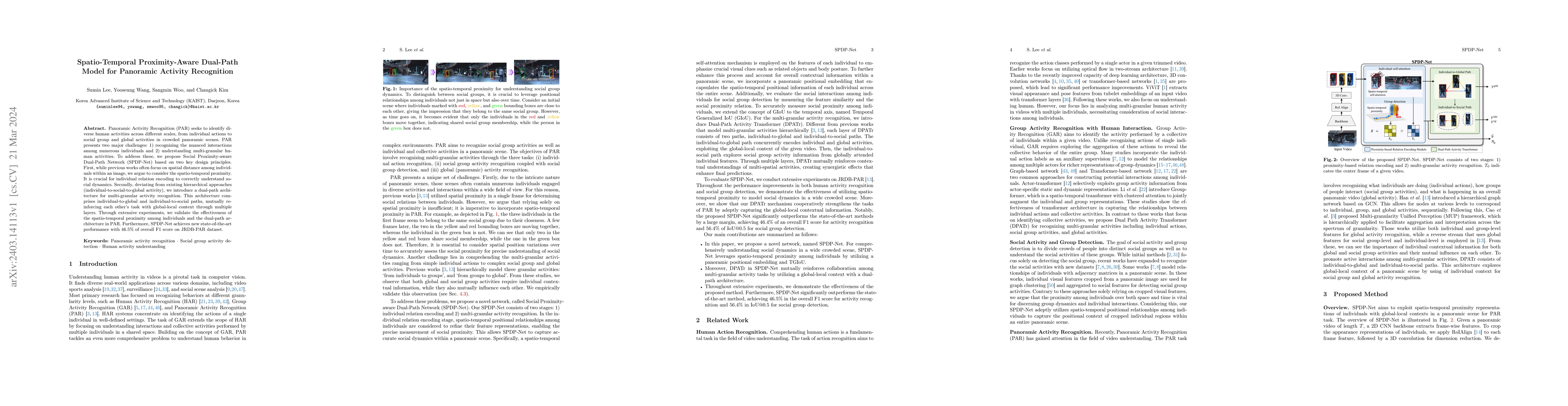 Thumbnail for Spatio-Temporal Proximity-Aware Dual-Path Model for Panoramic Activity
  Recognition