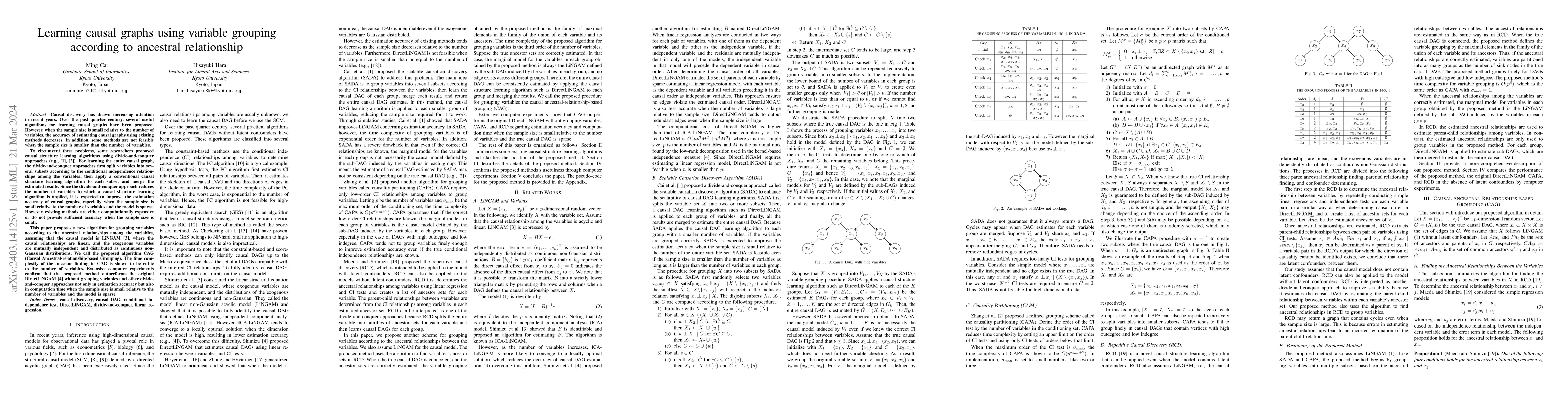 Thumbnail for Learning causal graphs using variable grouping according to ancestral
  relationship