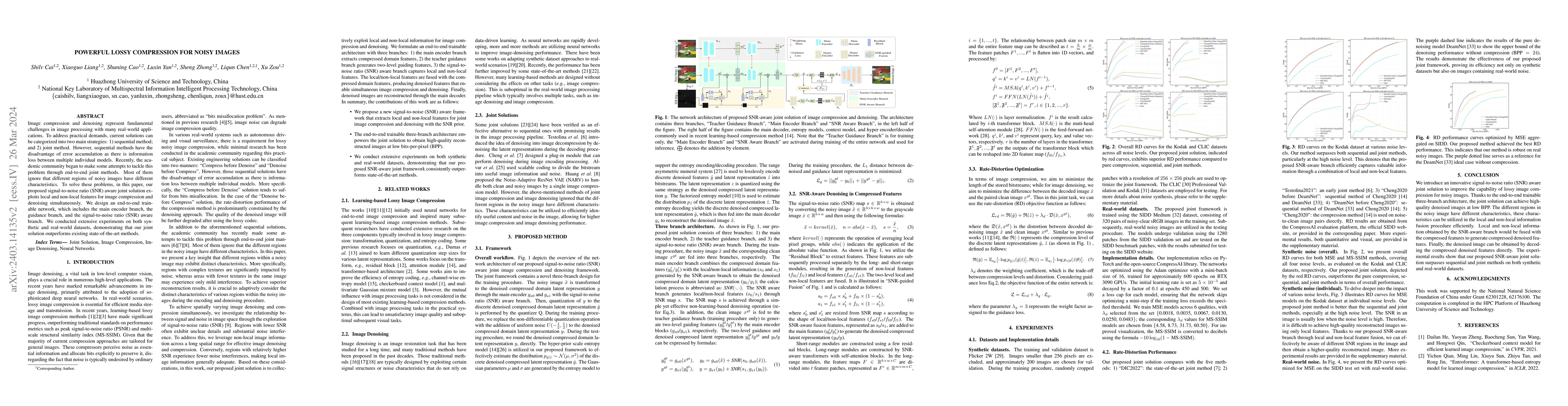 Thumbnail for Powerful Lossy Compression for Noisy Images