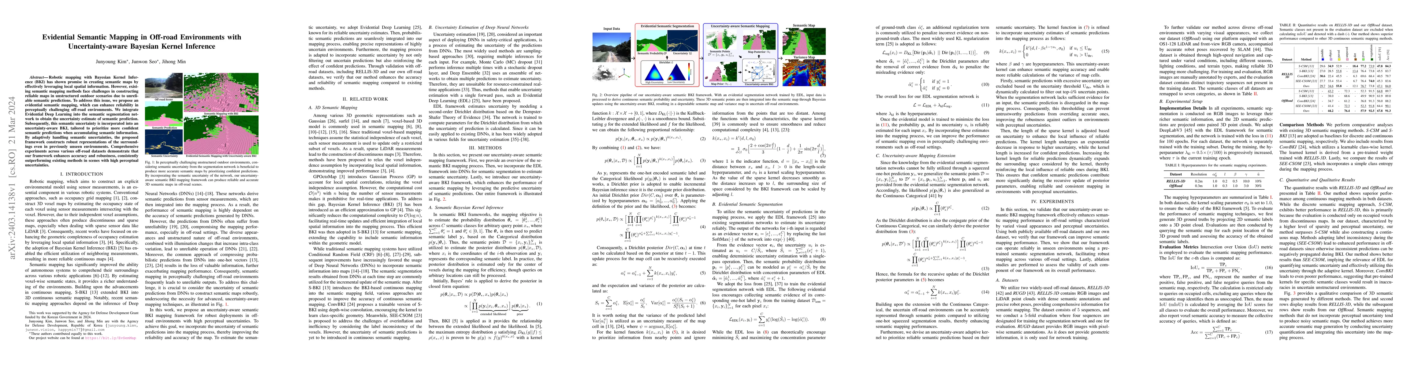 Thumbnail for Evidential Semantic Mapping in Off-road Environments with
  Uncertainty-aware Bayesian Kernel Inference