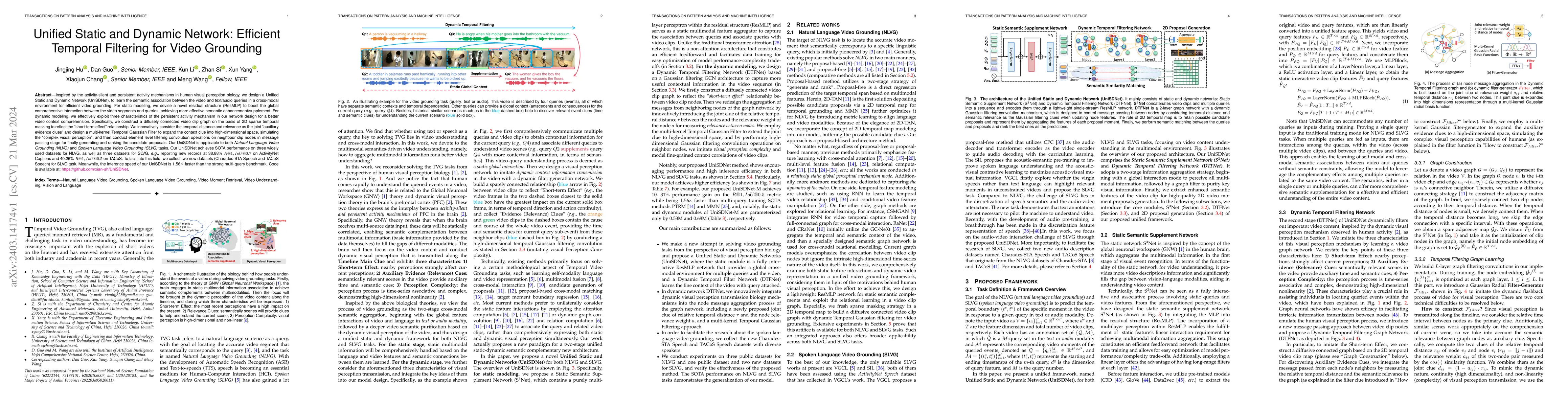 Thumbnail for Unified Static and Dynamic Network: Efficient Temporal Filtering for
  Video Grounding