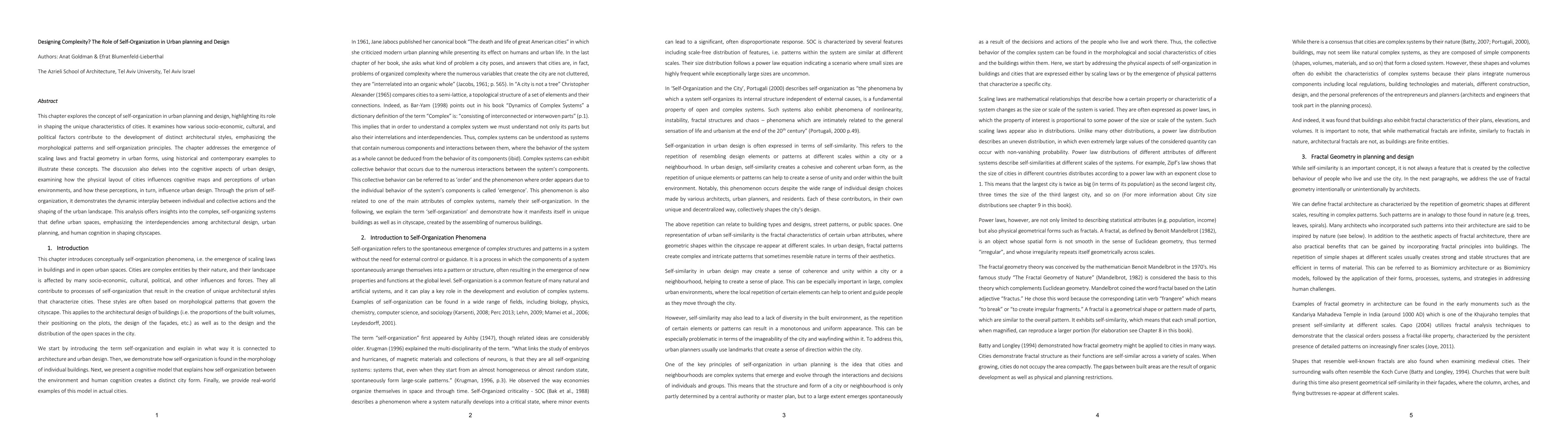 Thumbnail for Designing Complexity? The Role of Self-Organization in Urban planning
  and Design
