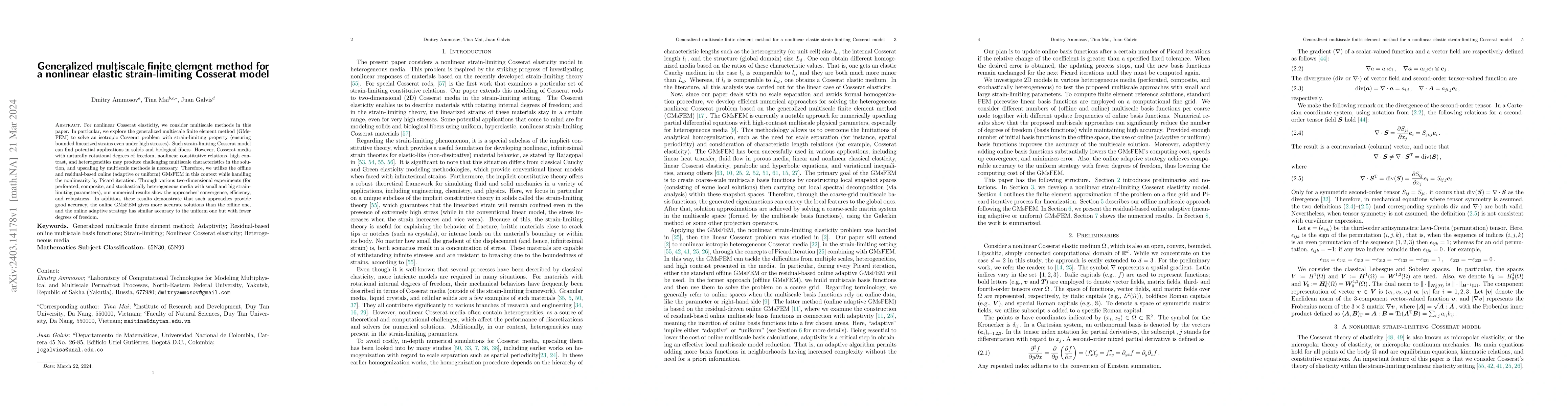Thumbnail for Generalized multiscale finite element method for a nonlinear elastic
  strain-limiting Cosserat model