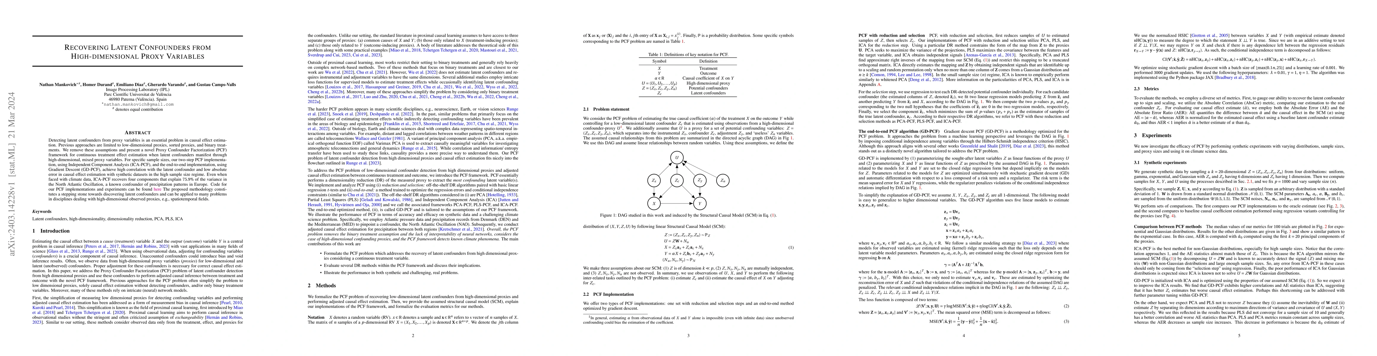 Thumbnail for Recovering Latent Confounders from High-dimensional Proxy Variables