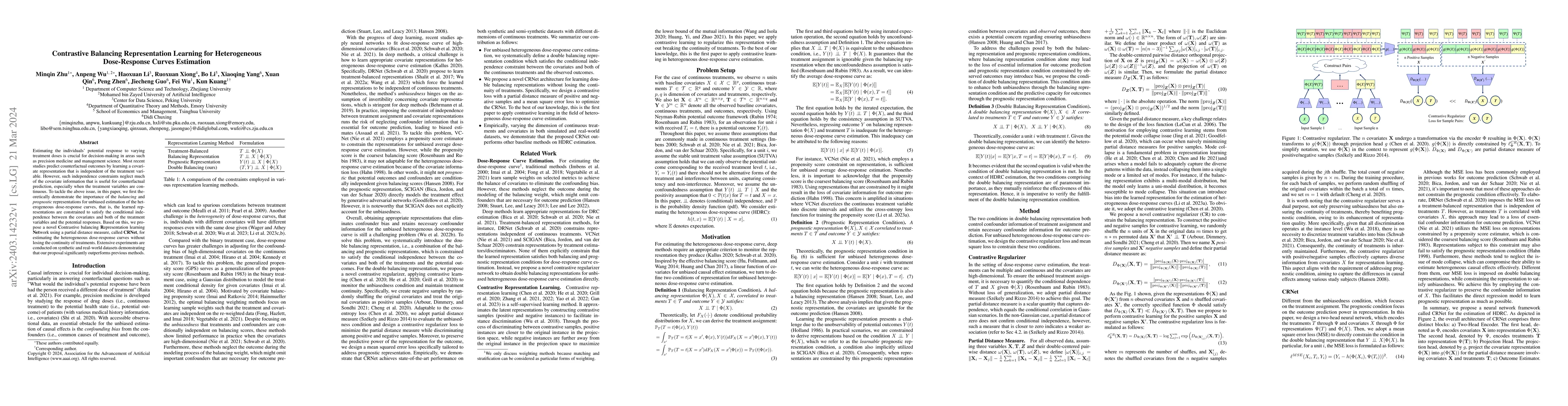 Thumbnail for Contrastive Balancing Representation Learning for Heterogeneous
  Dose-Response Curves Estimation