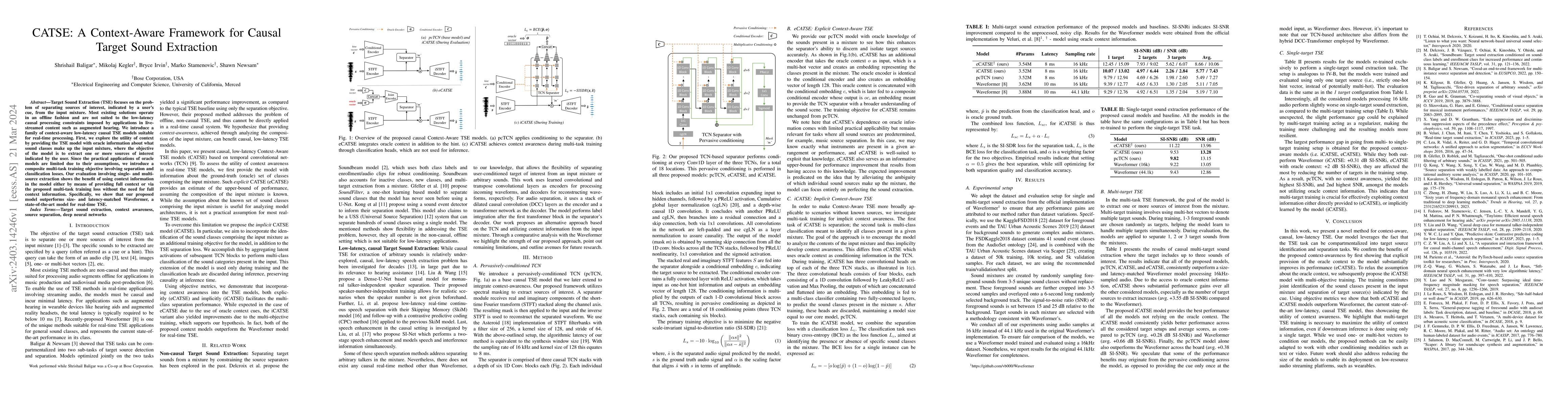 Thumbnail for CATSE: A Context-Aware Framework for Causal Target Sound Extraction