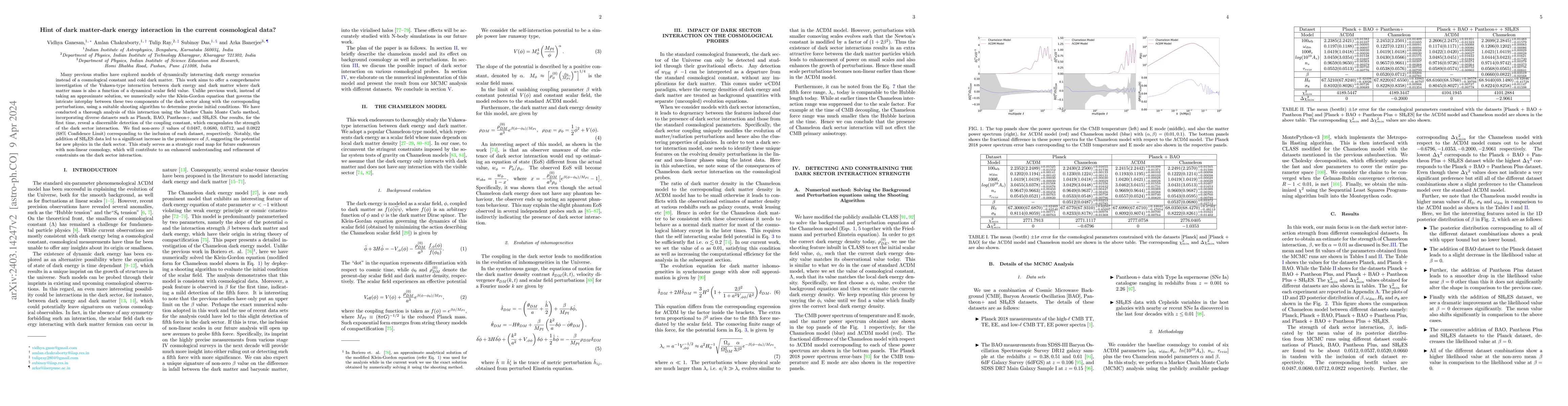 Thumbnail for Hint of dark matter-dark energy interaction in the current cosmological
  data?