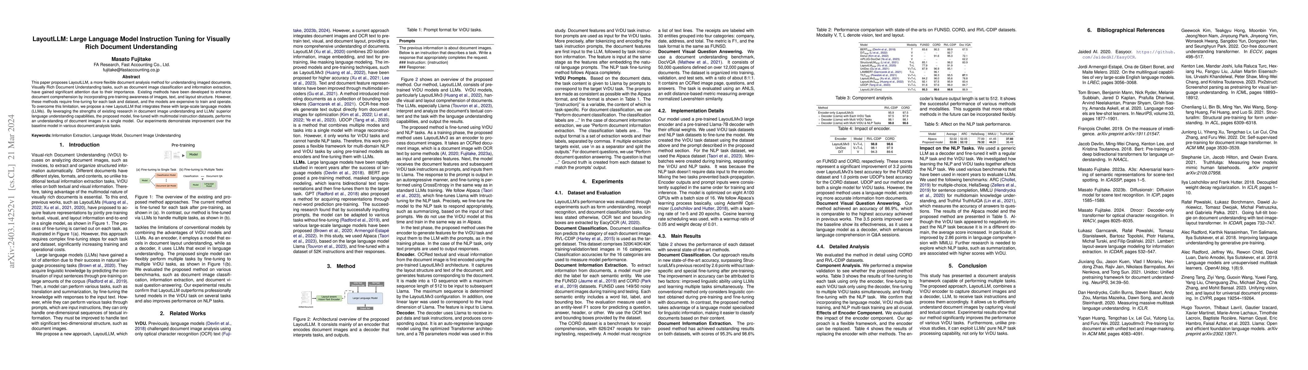 Thumbnail for LayoutLLM: Large Language Model Instruction Tuning for Visually Rich
  Document Understanding