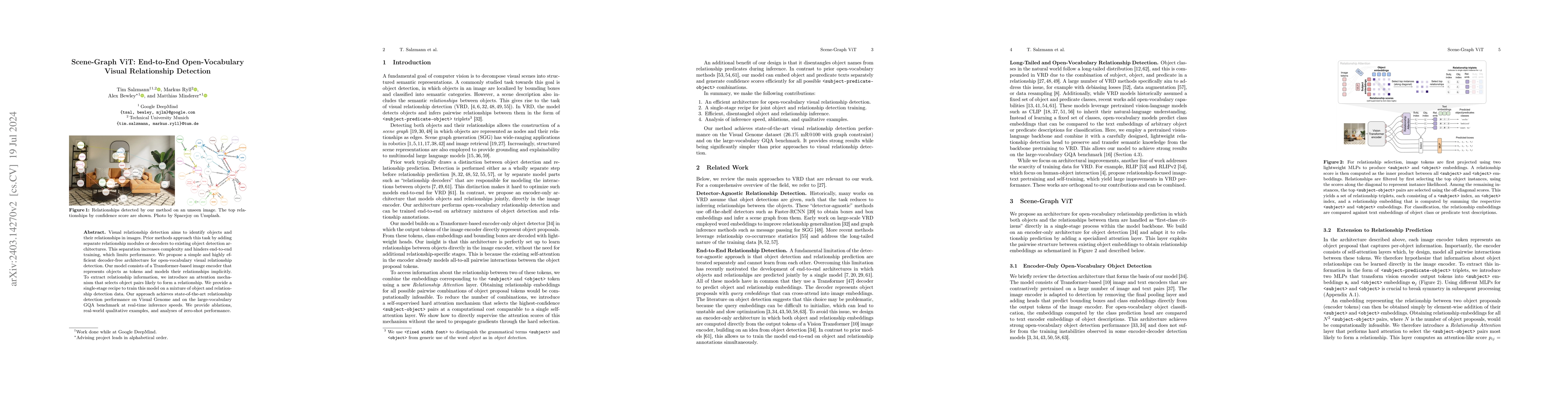 Thumbnail for Scene-Graph ViT: End-to-End Open-Vocabulary Visual Relationship
  Detection
