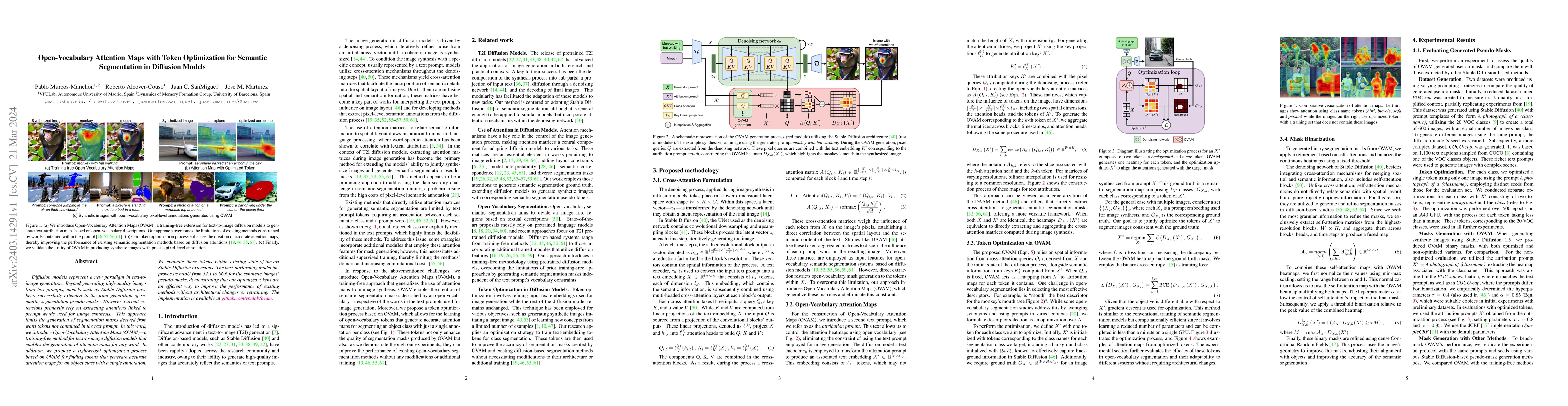 Thumbnail for Open-Vocabulary Attention Maps with Token Optimization for Semantic
  Segmentation in Diffusion Models