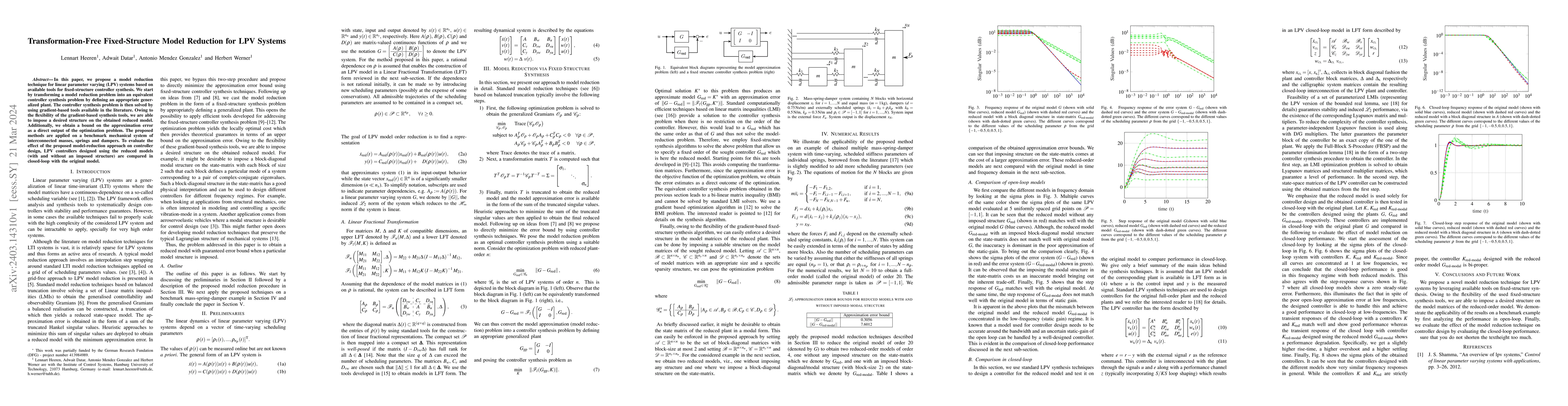 Thumbnail for Transformation-Free Fixed-Structure Model Reduction for LPV Systems