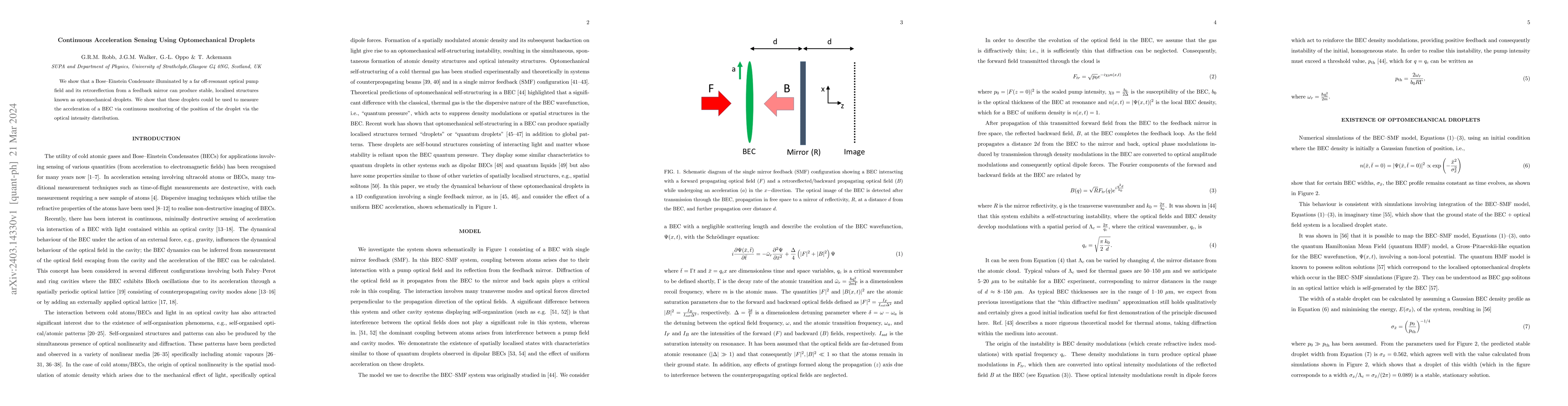 Thumbnail for Continuous Acceleration Sensing Using Optomechanical Droplets