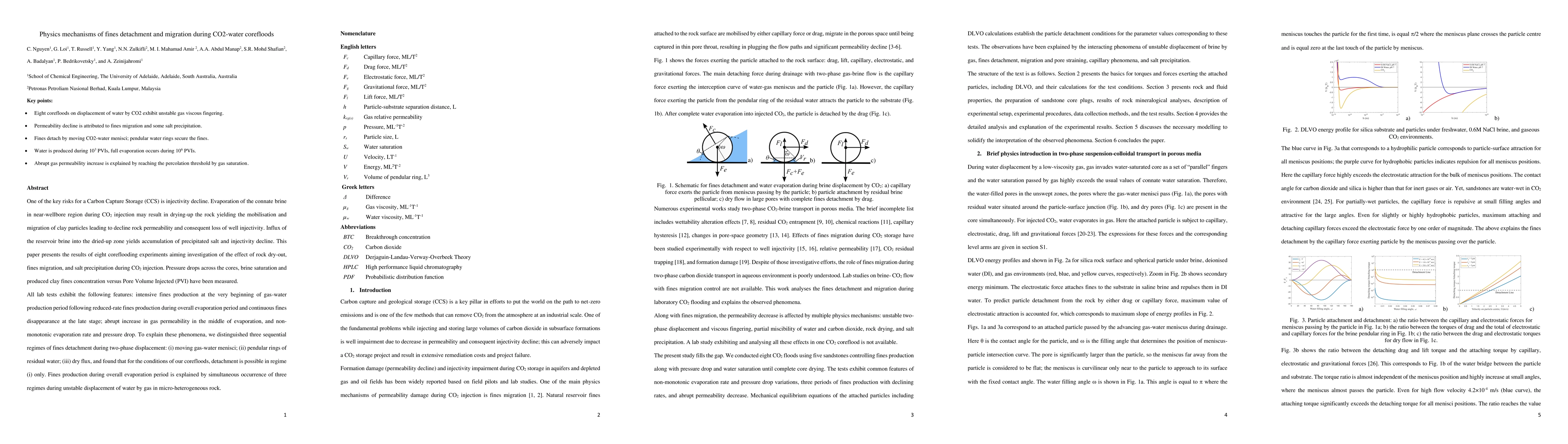 Thumbnail for Physics mechanisms of fines detachment and migration during CO2-water
  corefloods