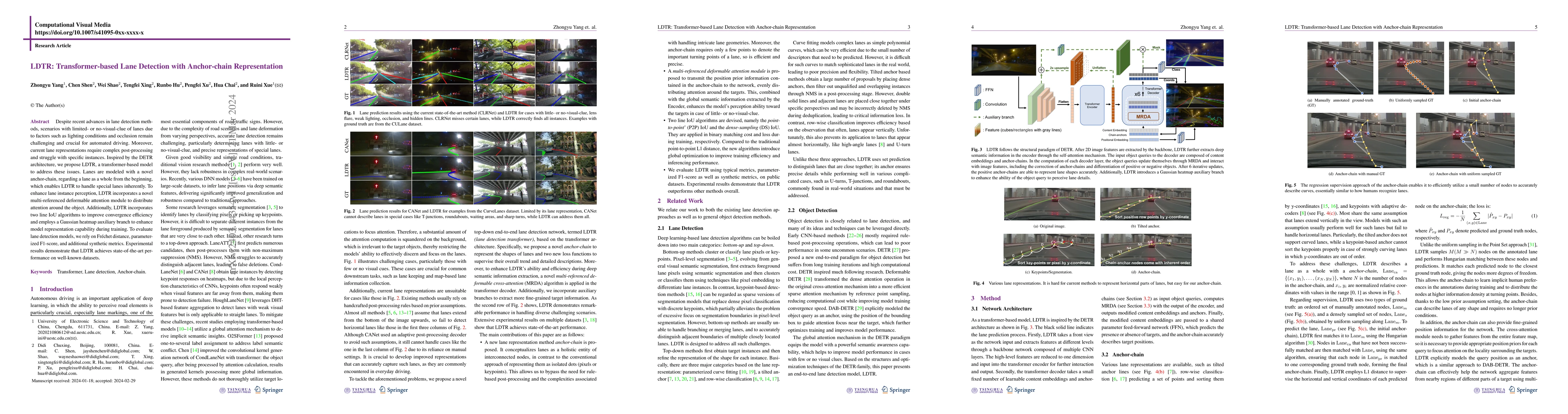 Thumbnail for LDTR: Transformer-based Lane Detection with Anchor-chain Representation