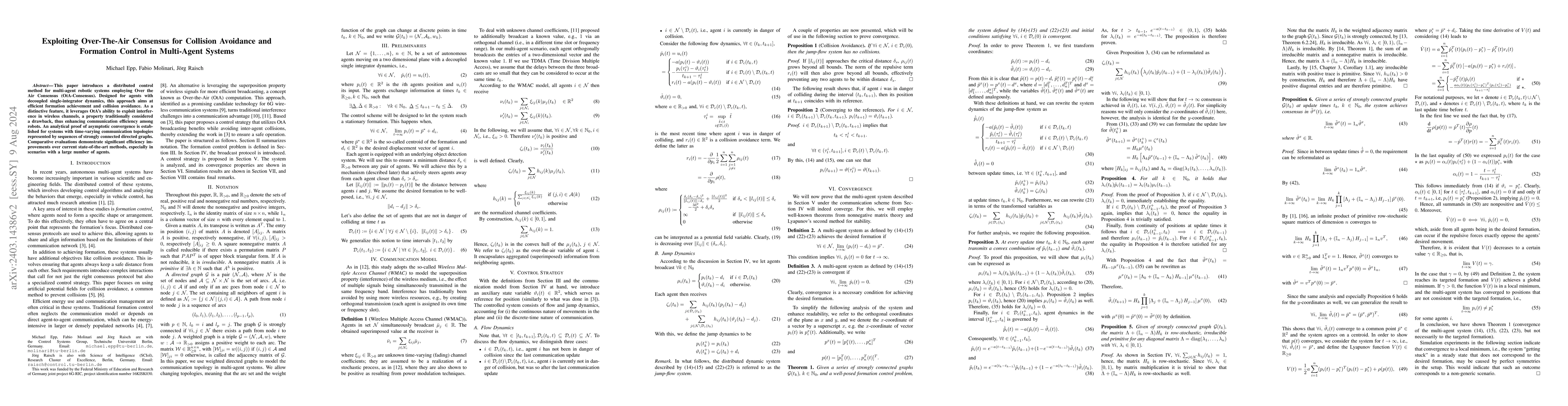 Thumbnail for Exploiting Over-The-Air Consensus for Collision Avoidance and Formation
  Control in Multi-Agent Systems