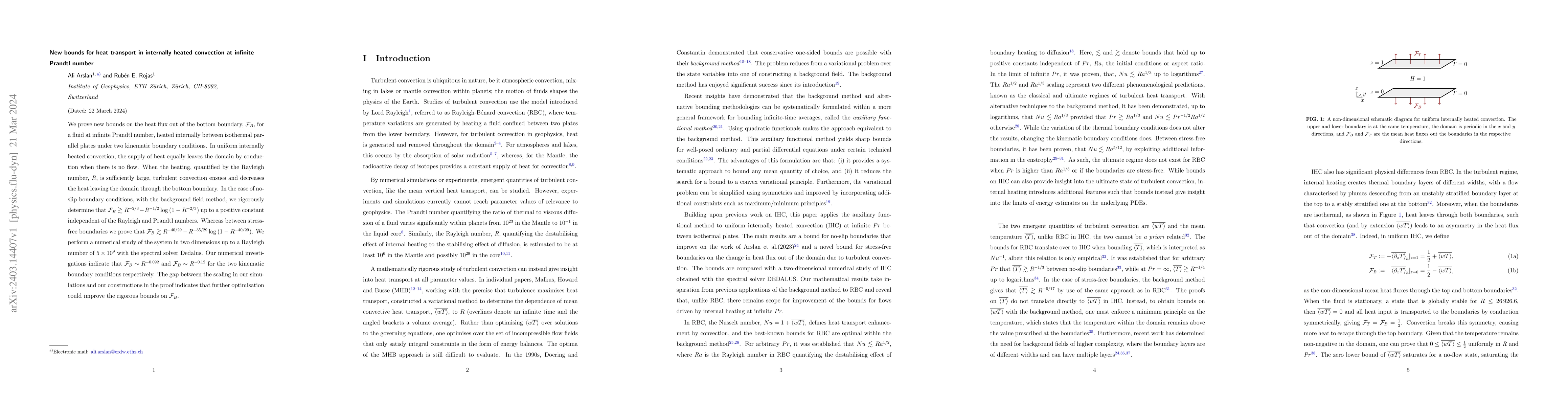 Thumbnail for New bounds for heat transport in internally heated convection at
  infinite Prandtl number