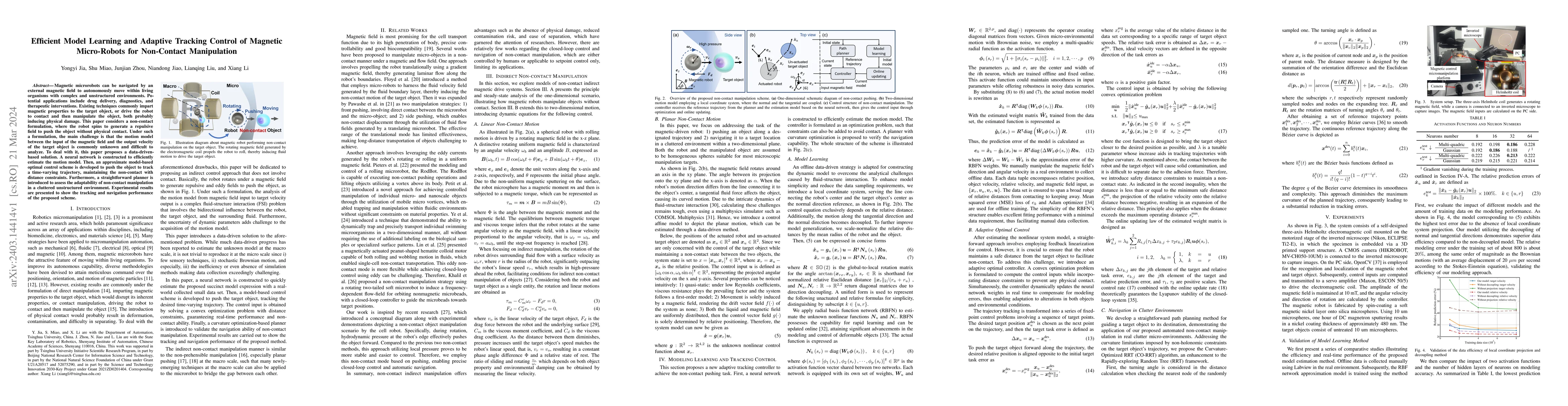 Thumbnail for Efficient Model Learning and Adaptive Tracking Control of Magnetic
  Micro-Robots for Non-Contact Manipulation