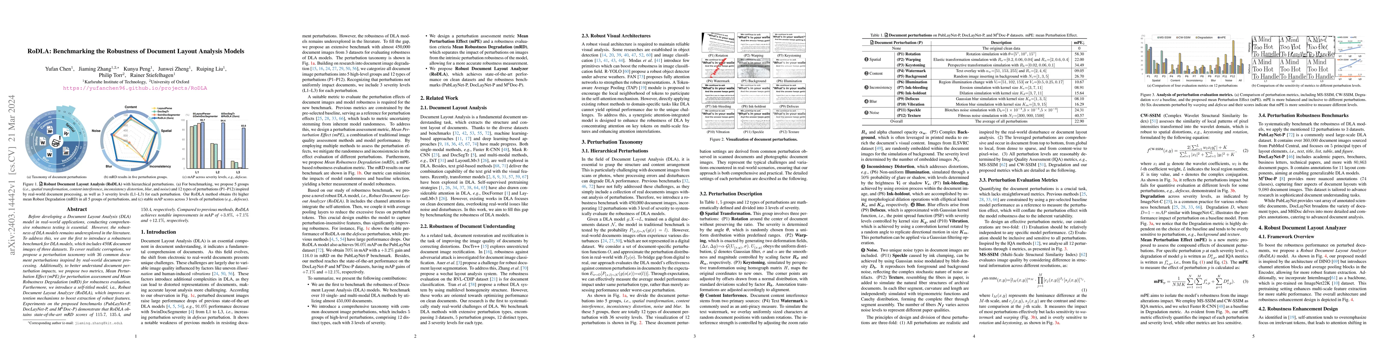 Thumbnail for RoDLA: Benchmarking the Robustness of Document Layout Analysis Models