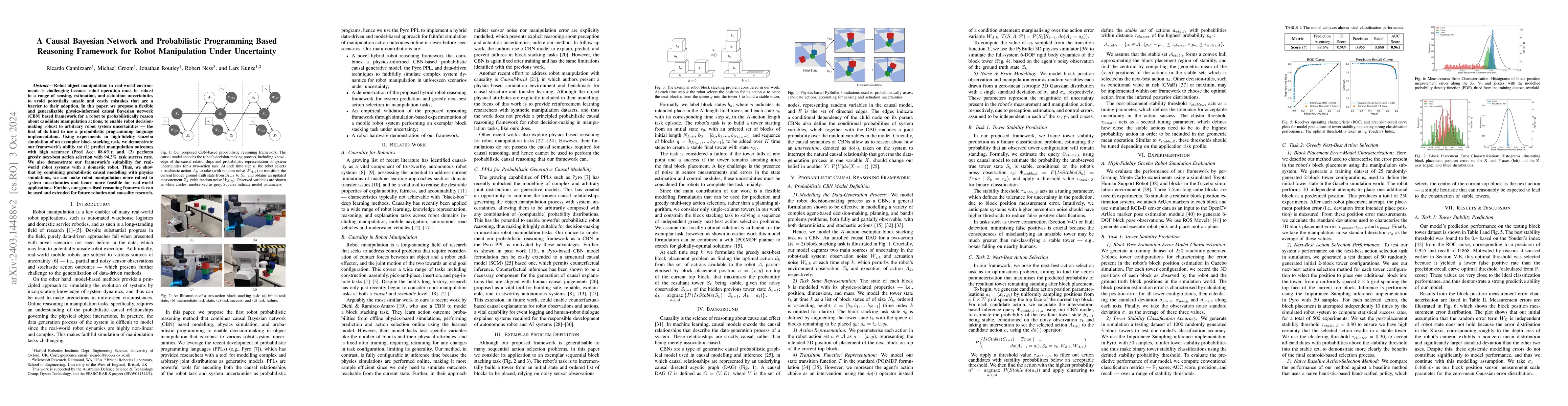 Thumbnail for Physics-Based Causal Reasoning for Safe & Robust Next-Best Action
  Selection in Robot Manipulation Tasks