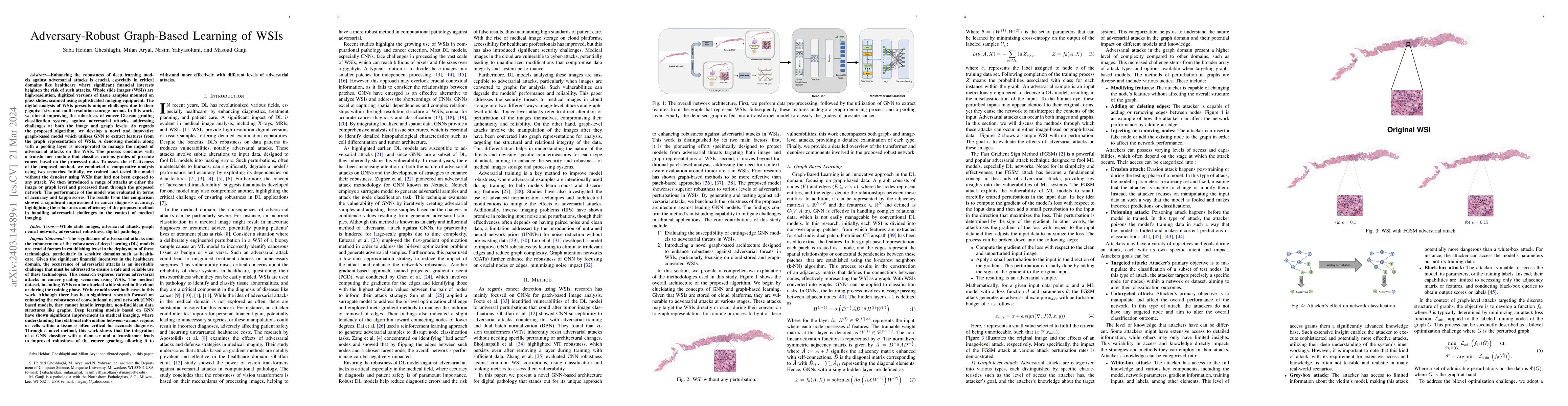 Thumbnail for Adversary-Robust Graph-Based Learning of WSIs
