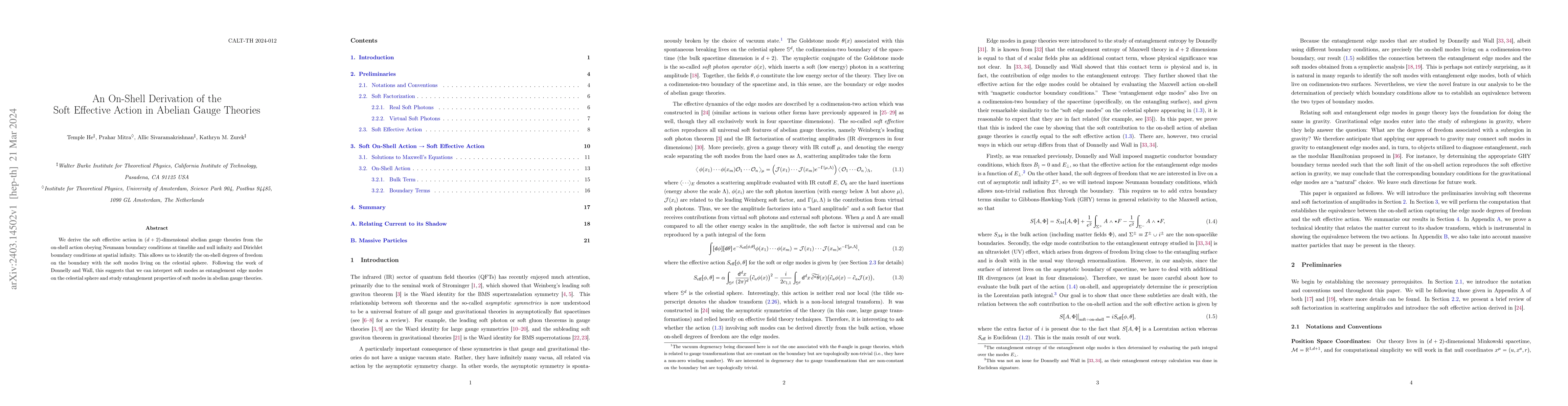 Thumbnail for An On-Shell Derivation of the Soft Effective Action in Abelian Gauge
  Theories