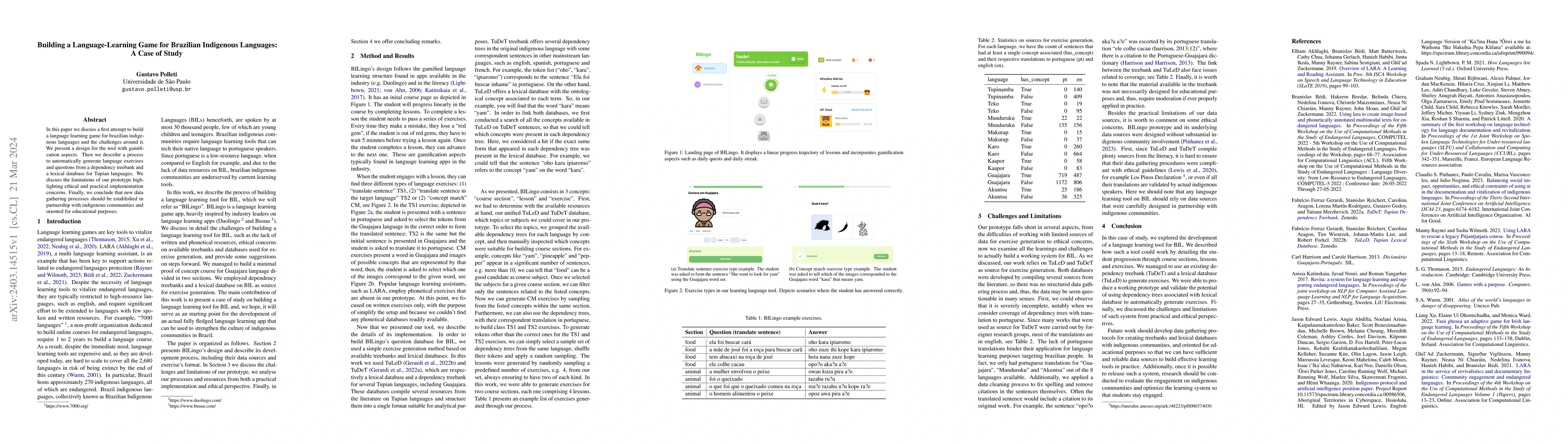 Thumbnail for Building a Language-Learning Game for Brazilian Indigenous Languages: A
  Case of Study