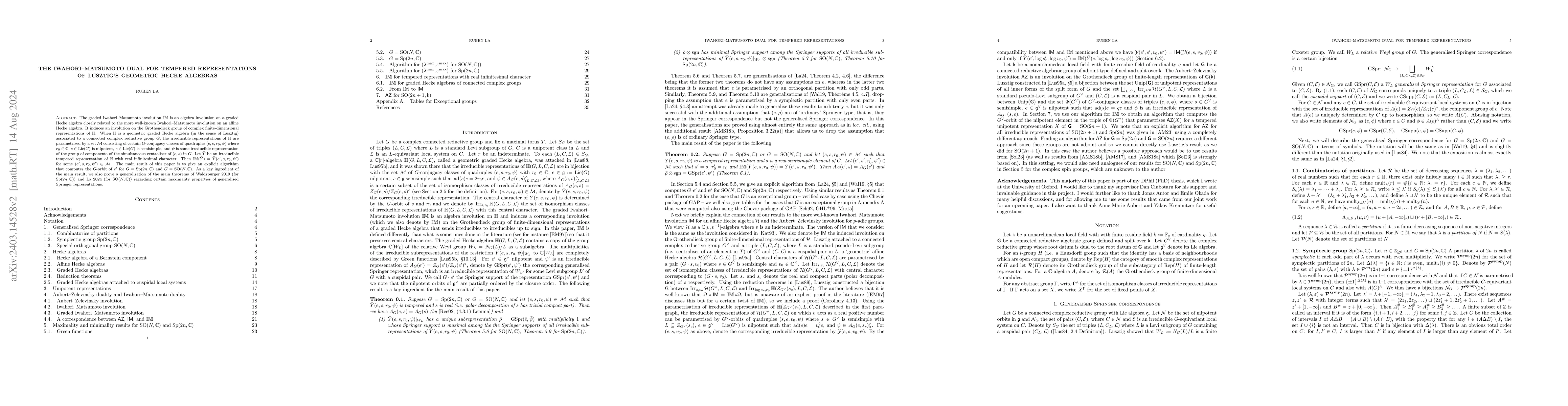 Thumbnail for The Iwahori--Matsumoto dual for tempered representations of Lusztig's
  geometric Hecke algebras