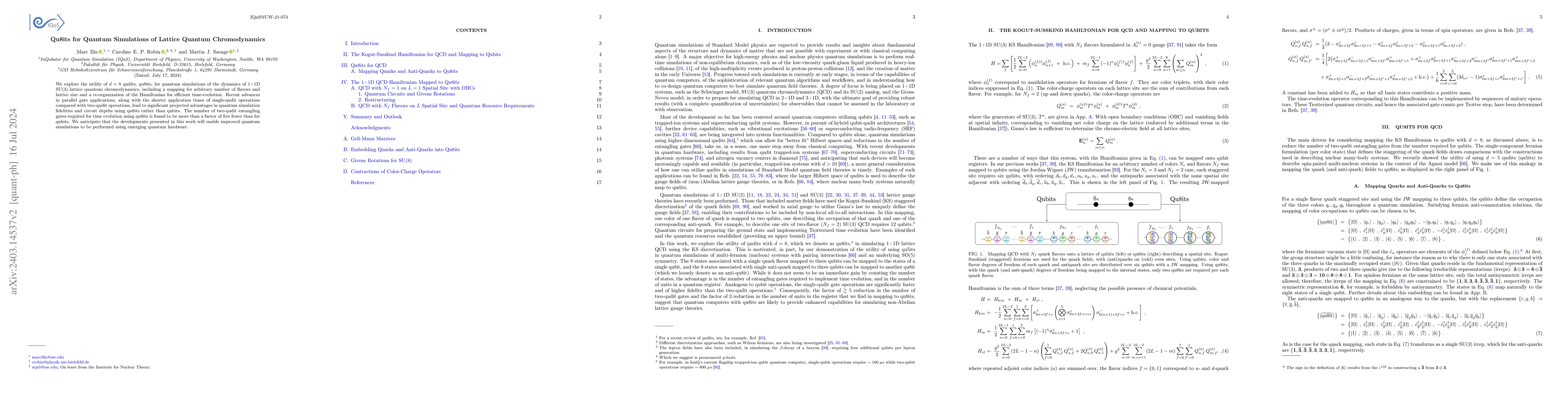 Thumbnail for Qu8its for Quantum Simulations of Lattice Quantum Chromodynamics