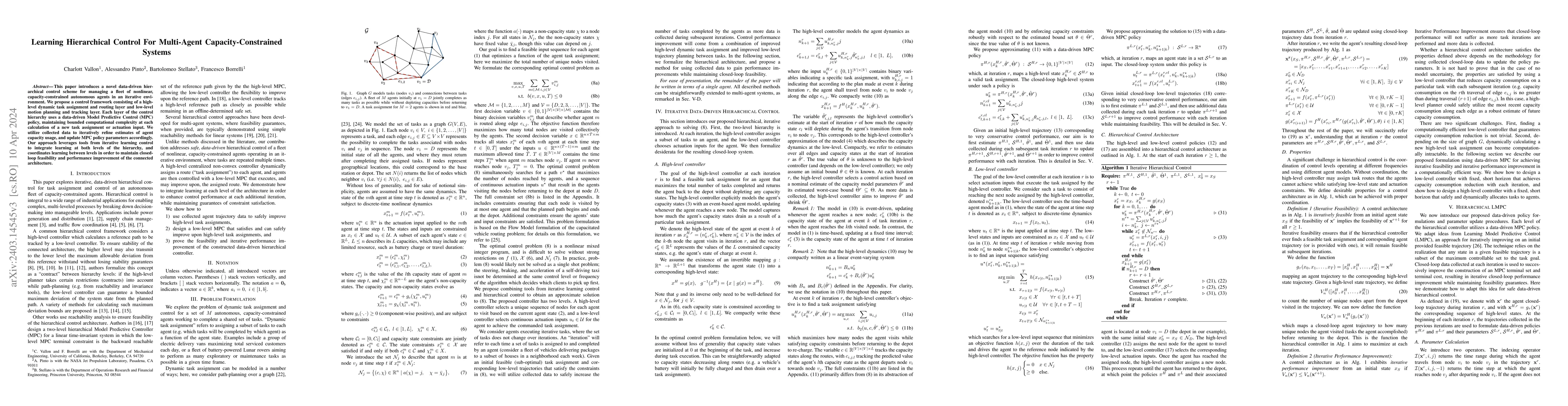 Thumbnail for Learning Hierarchical Control For Multi-Agent Capacity-Constrained
  Systems