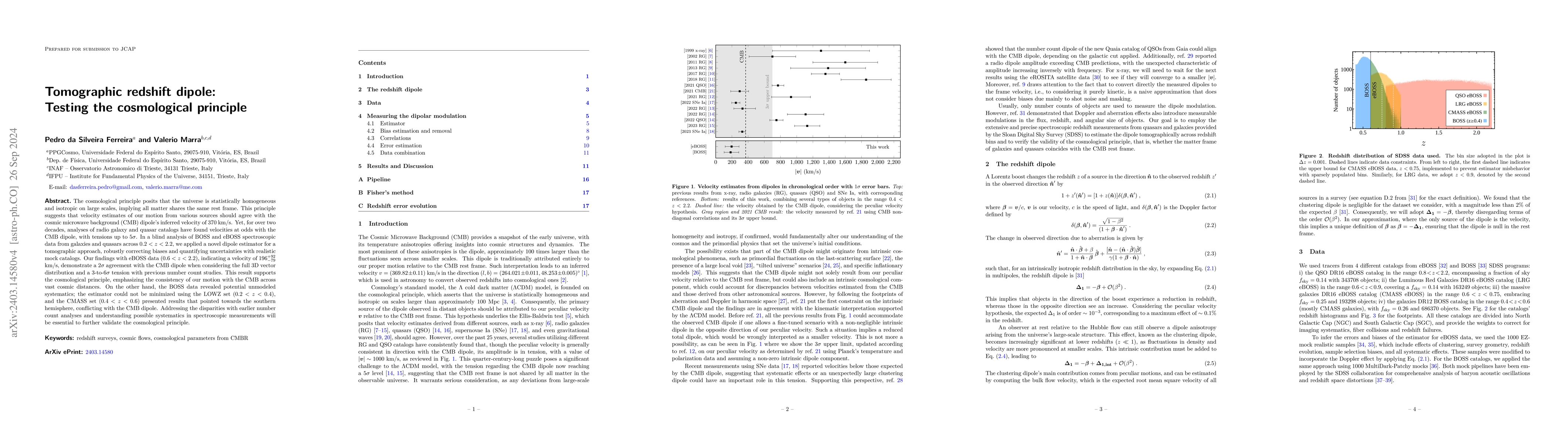 Thumbnail for Tomographic redshift dipole: Testing the cosmological principle