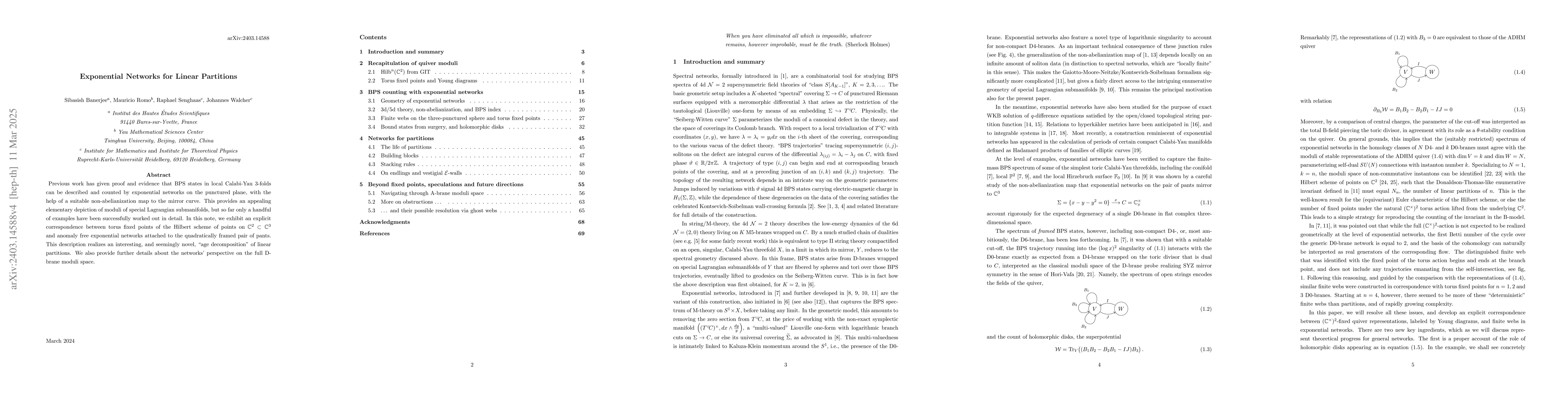 Thumbnail for Exponential Networks for Linear Partitions