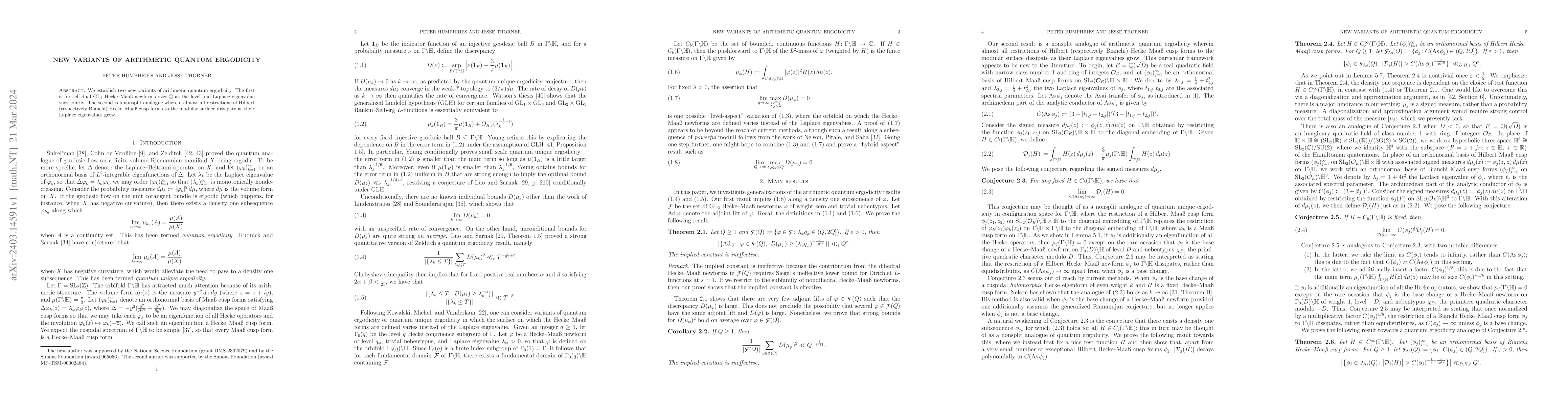 Thumbnail for New variants of arithmetic quantum ergodicity
