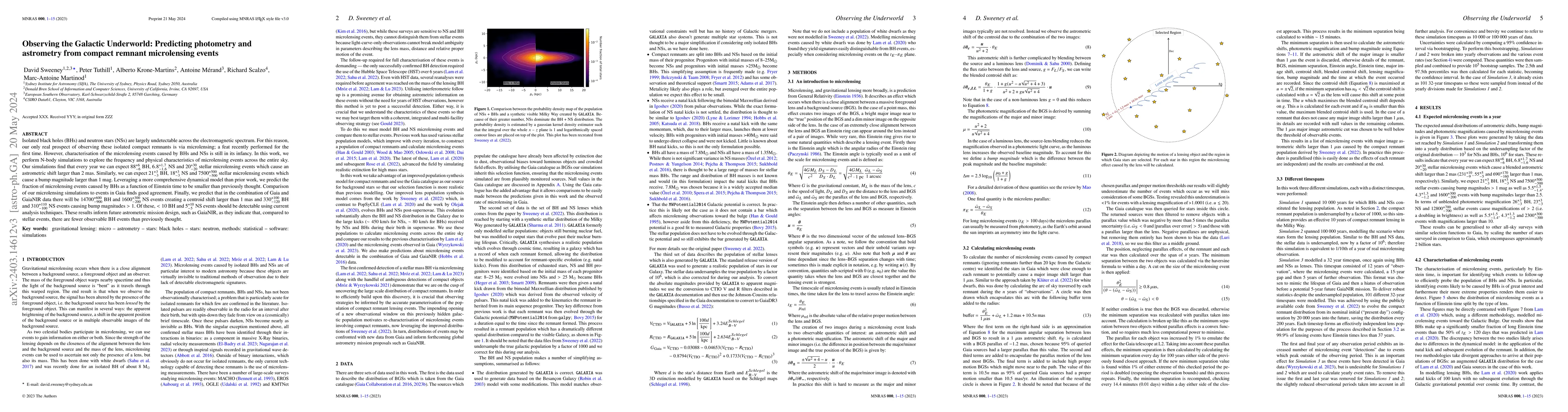 Thumbnail for Observing the Galactic Underworld: Predicting photometry and astrometry
  from compact remnant microlensing events