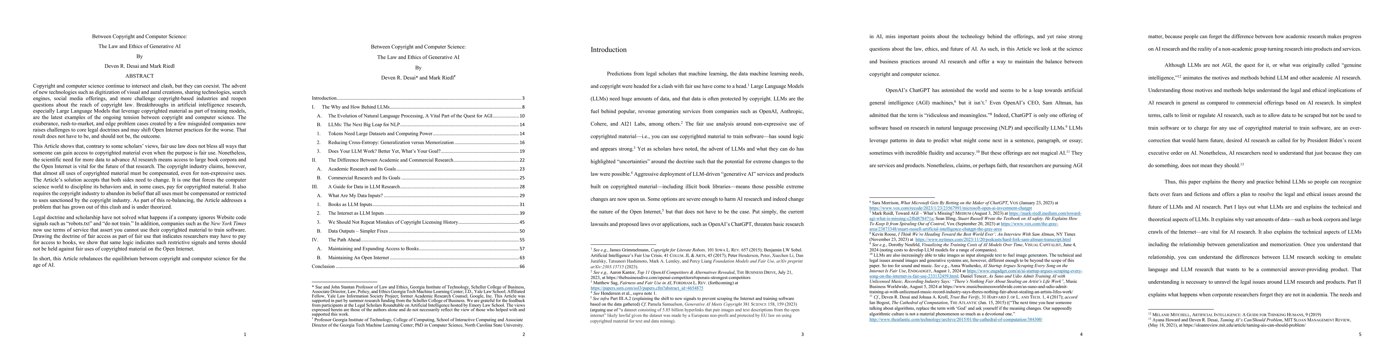 Thumbnail for Between Copyright and Computer Science: The Law and Ethics of Generative
  AI