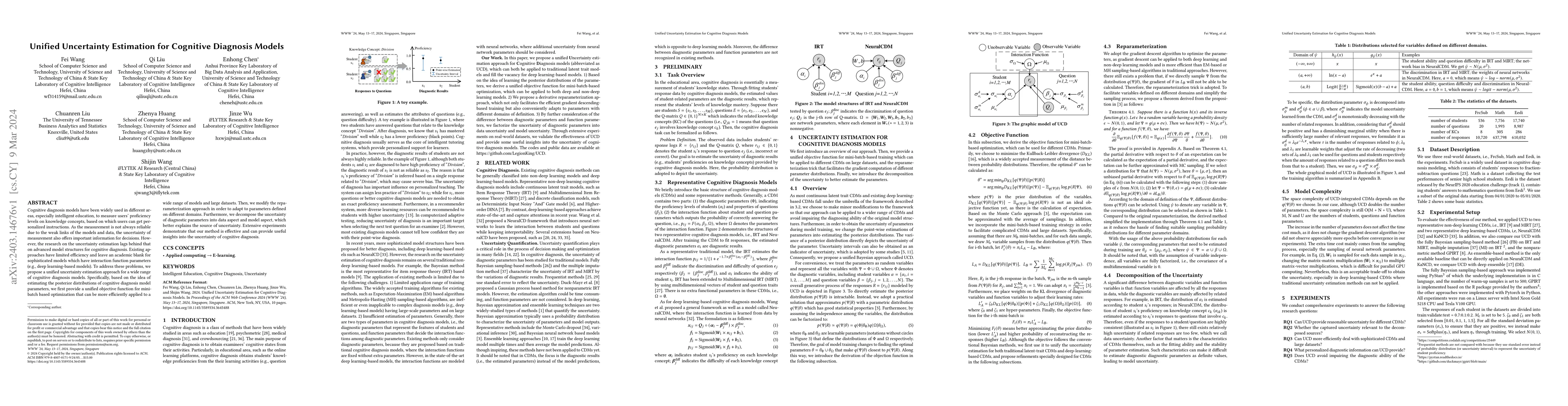 Thumbnail for Unified Uncertainty Estimation for Cognitive Diagnosis Models