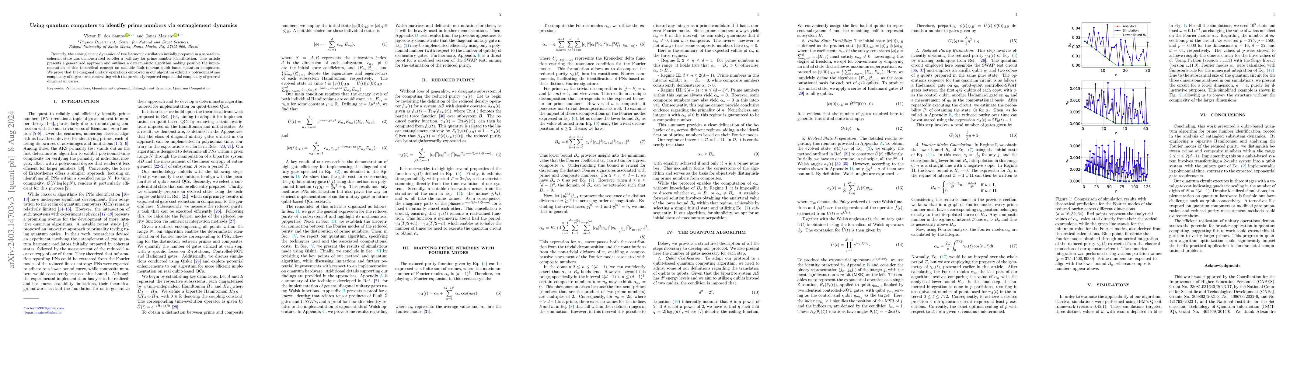 Thumbnail for Using quantum computers to identify prime numbers via entanglement
  dynamics