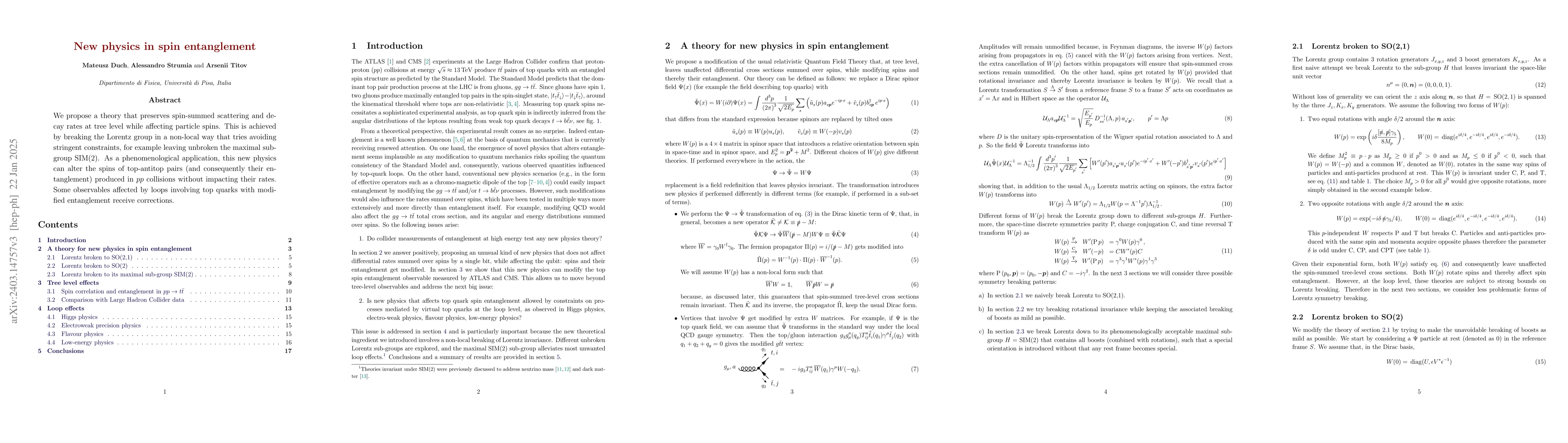 Thumbnail for New physics in spin entanglement