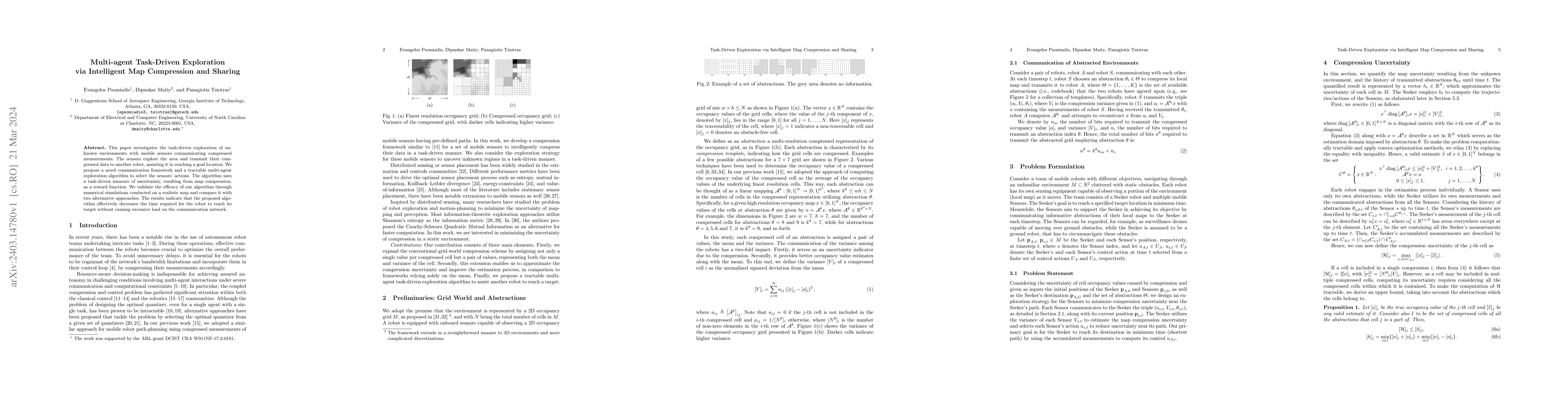 Thumbnail for Multi-agent Task-Driven Exploration via Intelligent Map Compression and
  Sharing