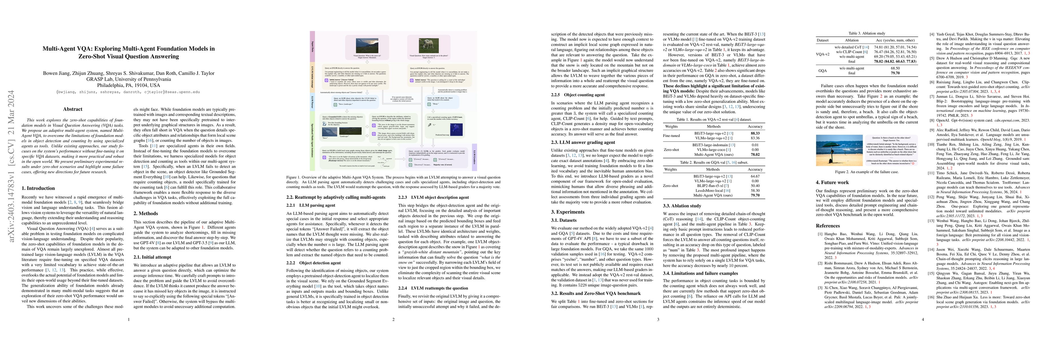 Thumbnail for Multi-Agent VQA: Exploring Multi-Agent Foundation Models in Zero-Shot
  Visual Question Answering