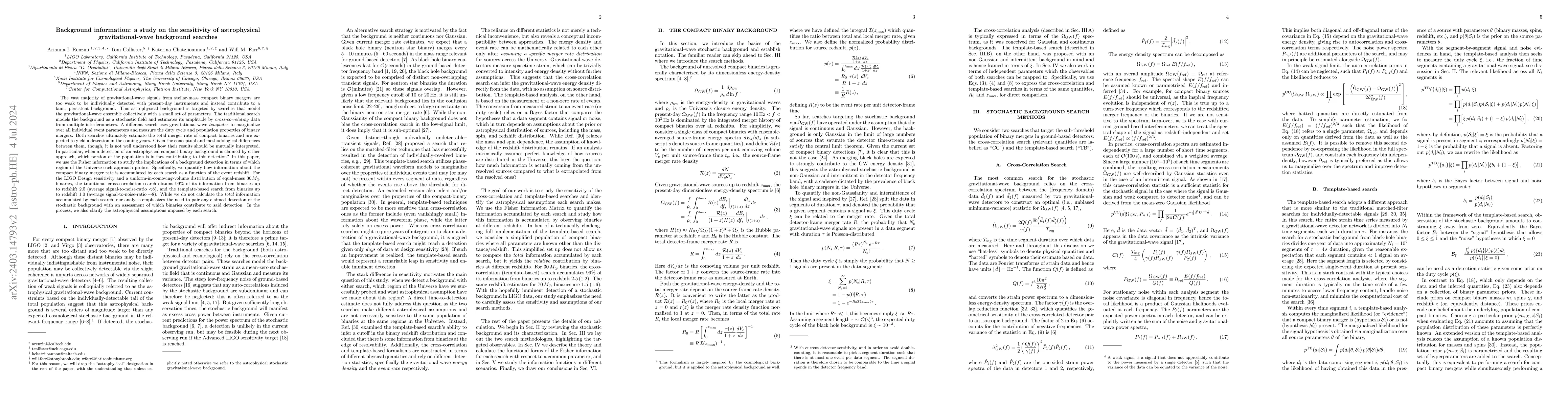 Thumbnail for Background information: a study on the sensitivity of astrophysical
  gravitational-wave background searches